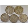Image 2 : 5 WALKING LIBERTY HALVES XF BETTER DATES