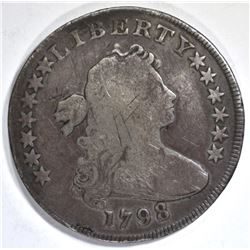 1798 BUST DOLLAR VG MARKS OBV