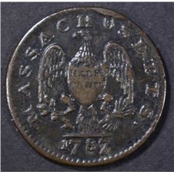 1787 MASSACHUSETTS HALF CENT  XF