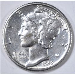 1942/1-D MERCURY DIME  NICE BU FSB