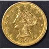 Image 1 : 1847 $2.5 GOLD LIBERTY  NICE BU