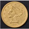 Image 1 : 1857-S $2.5 GOLD LIBERTY  CH/GEM UNC
