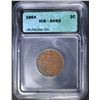 Image 1 : 1864 2-CENT PIECE,  ICG AU-53