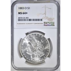1883-O MORGAN DOLLAR, NGC MS-64+