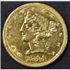 Image 1 : 1844 $5 GOLD LIBERTY AU/BU