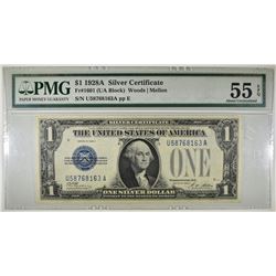 1928 A $1 SILVER CERTIFICATE PMG 55 EPQ
