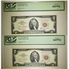 Image 1 : 2 1963A $2 LEGAL TENDER NOTES PCGS 66 PPQ