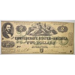 1862 $2 CONFEDERATE STATES NOTE CS-43