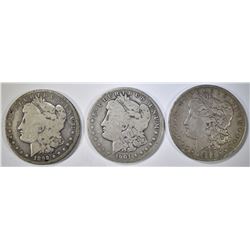3-CIRC MORGAN DOLLARS