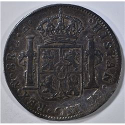 1808 MEXICO SPANISH COLONIES 8 REALES VF/XF