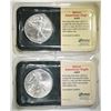 Image 1 : 2-BU 2009 AMERICAN SILVER EAGLES