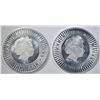 Image 2 : 2-2016 BU AUSTRALIA 1oz SILVER KANGAROO COINS