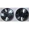 Image 1 : 2-BU 2017 CANADA 1oz SILVER MAPLE LEAF COINS