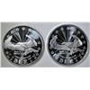 Image 1 : 2-LIBERTY EAGLE 1oz .999 SILVER ROUNDS