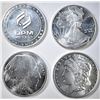 Image 1 : 4-DIFFERENT ONE OUNCE .999 SILVER ROUNDS