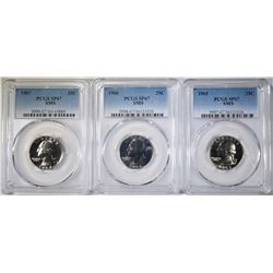 SMS QUARTER SET, ALL PCGS SP-67