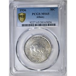 1936 ALBANY COMMEM HALF PCGS MS-65