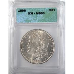 1896 MORGAN DOLLAR, ICG MS-63