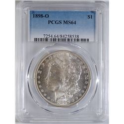 1898-O MORGAN DOLLAR, PCGS MS-64