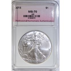 2015 AMERICAN SILVER EAGLE, PNA PERFECT GEM  BU