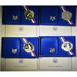 4-1986 LIBERTY PROOF COMMEM DOLLARS ORIG PACKAGING