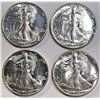 Image 1 : 4-1942 BU WALKING LIBERTY HALF DOLLARS