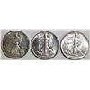 Image 1 : 3-BU 1944 BU WALKING LIBERTY HALF DOLLARS