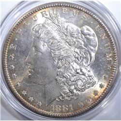 1881-S MORGAN DOLLAR, CH BU