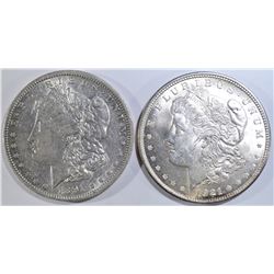 1891-O AU & 1921 CH BU MORGAN DOLLARS