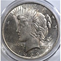 1922 PEACE DOLLAR, CH BU