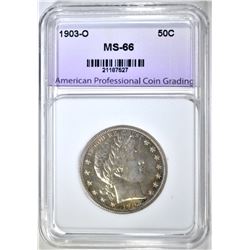 1903-O BARBER HALF DOLLAR, APCG SUPRB GEM BU