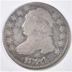 1824/2 BUST DIME, VG