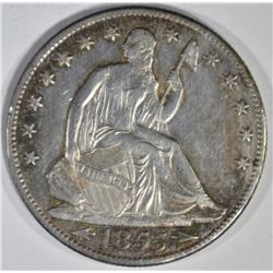 1855-O SEATED LIBERTY HALF AU
