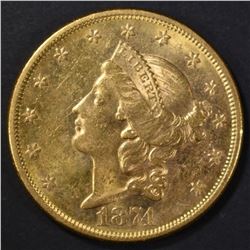 1874-S $20 GOLD LIBERTY CH BU