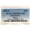 Image 3 : 1999-S SILVER DELAWARE QUARTER PCGS PR69 DCAM