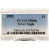 Image 3 : 1993 AMERICAN SILVER EAGLE PCGS MS66