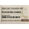 Image 3 : 2003 GILT CANADA SILVER $2 NGC PF69 ULTRA CAMEO