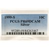 Image 3 : 1999-S SILVER ROOSEVELT DIME PCGS PR69 DCAM