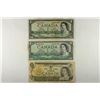 Image 1 : 2-1954 & 1-1973 CANADA $1 BILLS