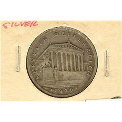 1926 AUSTRIA SILVER ONE SCHILLING .1235 OZ. ASW