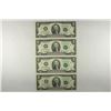 Image 1 : UNCUT SHEET OF 4-2003-A $2 FRN'S CRISP UNC