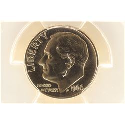 1966-SMS ROOSEVELT DIME PCGS SP67