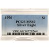 Image 3 : 1996 AMERICAN SILVER EAGLE PCGS MS69