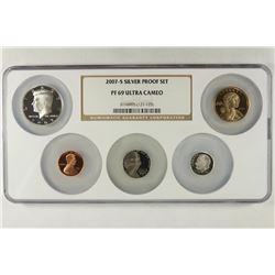 2007-S SILVER US PROOF SET NGC PF69 ULTRA CAMEO