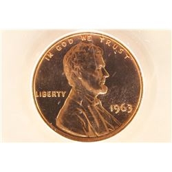 1963 LINCOLN CENT PCGS PR67RD