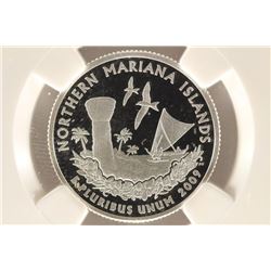 2009-S SILVER NORTHER MARIANAS QUARTER NGC PF70