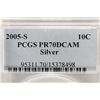 Image 3 : 2005-S SILVER ROOSEVELT DIME PCGS PR70 DCAM