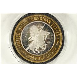 CASINO $10 SILVER TOKEN (UNC) RED CLOUD SIOUX