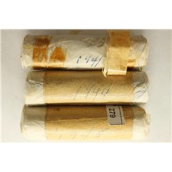 3 ROLLS OF GREAT BRITAIN FARTHINGS 1941, 44 & 45