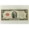 Image 1 : 1928 $2 US NOTE RED SEAL CRISP WITH FOLDS